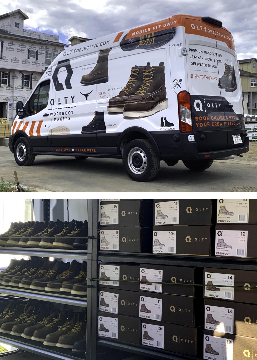 qlty quality mobile fit unit for work boots is on the road in denver colorado