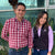 Man and women standing in front of work boot factory