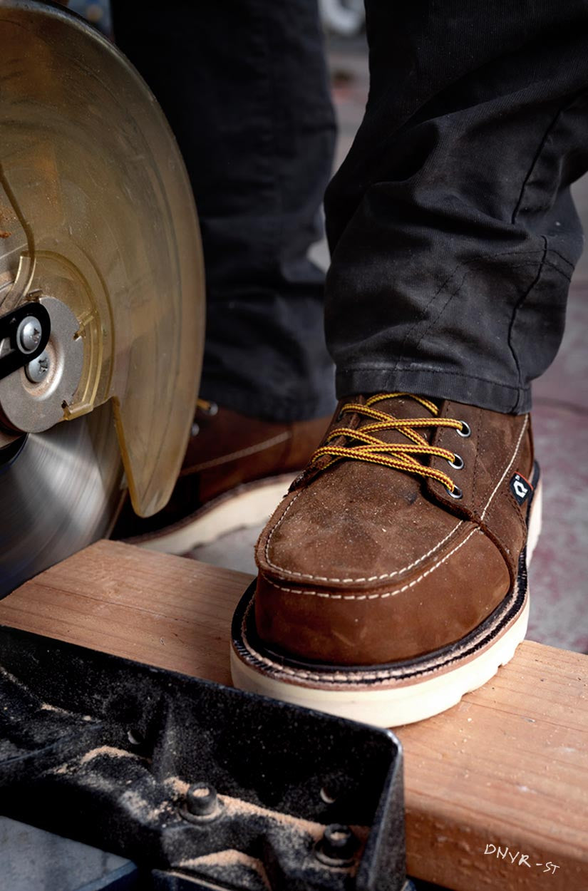 Premium Handcrafted Boots  >>  Ready to Work, Out of the Box for any job including working with saws and cutting blades chop saw tools